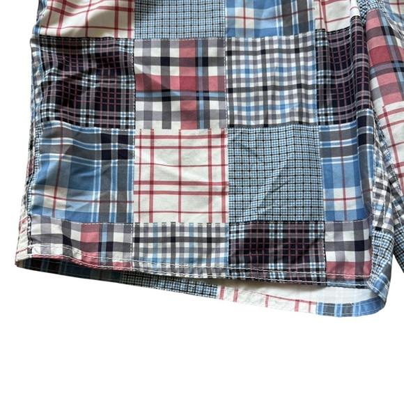 Roundtree & Yorke Men's Patchwork Madras Swim Shorts Multicolor Size M Summer - Picture 3 of 9